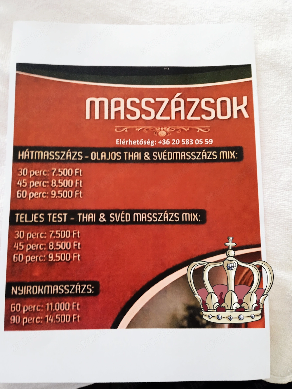 Masszázs  várom szeretettel vendégeket 