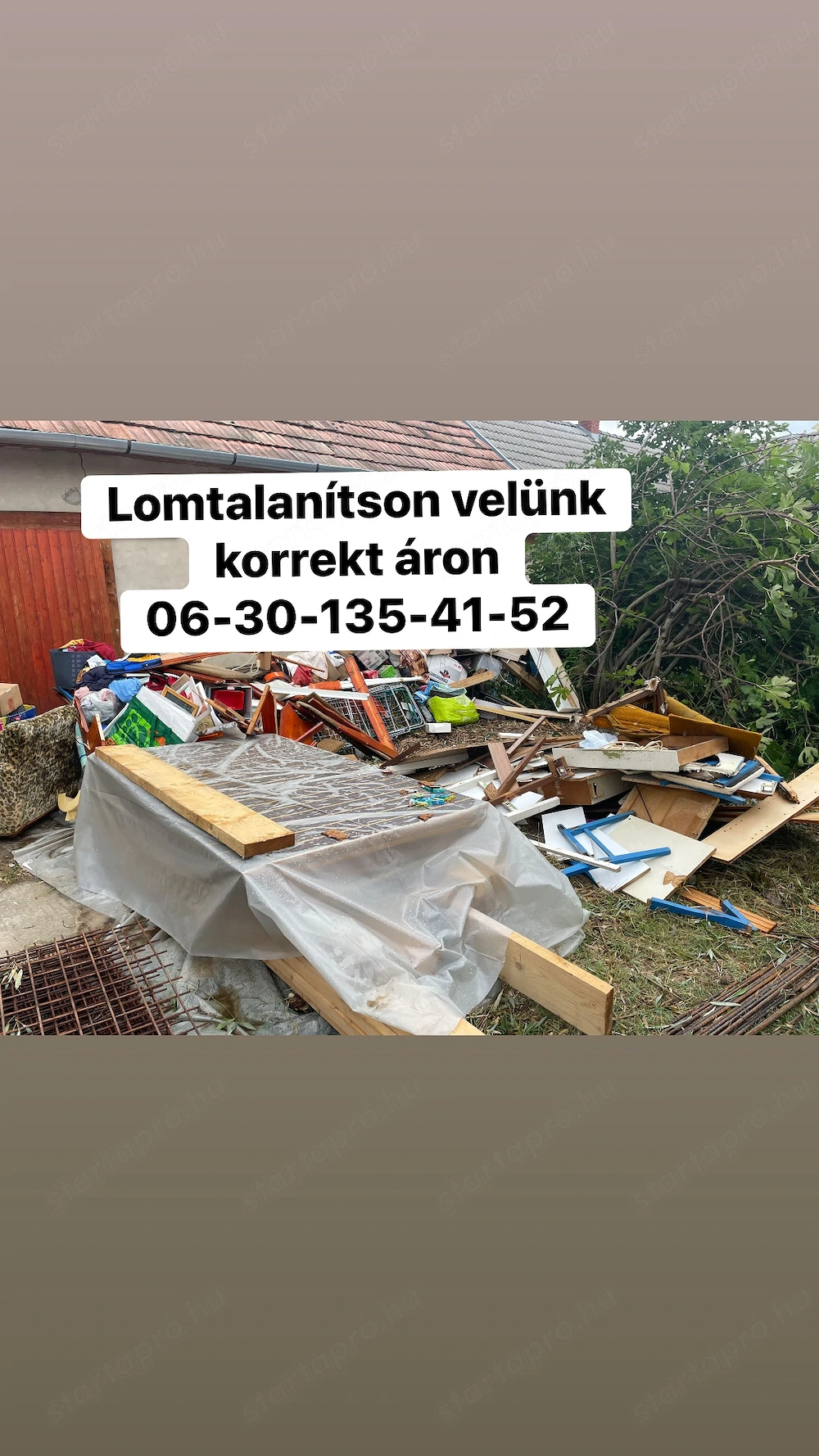 Lomtalanitás ingatlan kiürites országosan