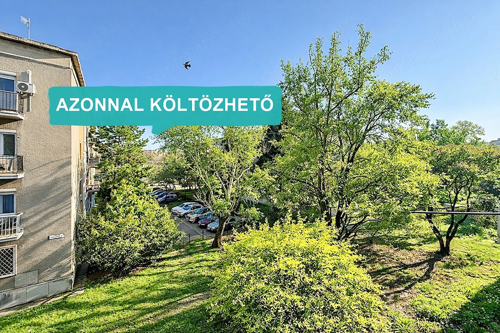 Nagyzuglóban, ősfás parkra néző, csendes, világos, lakás eladó!