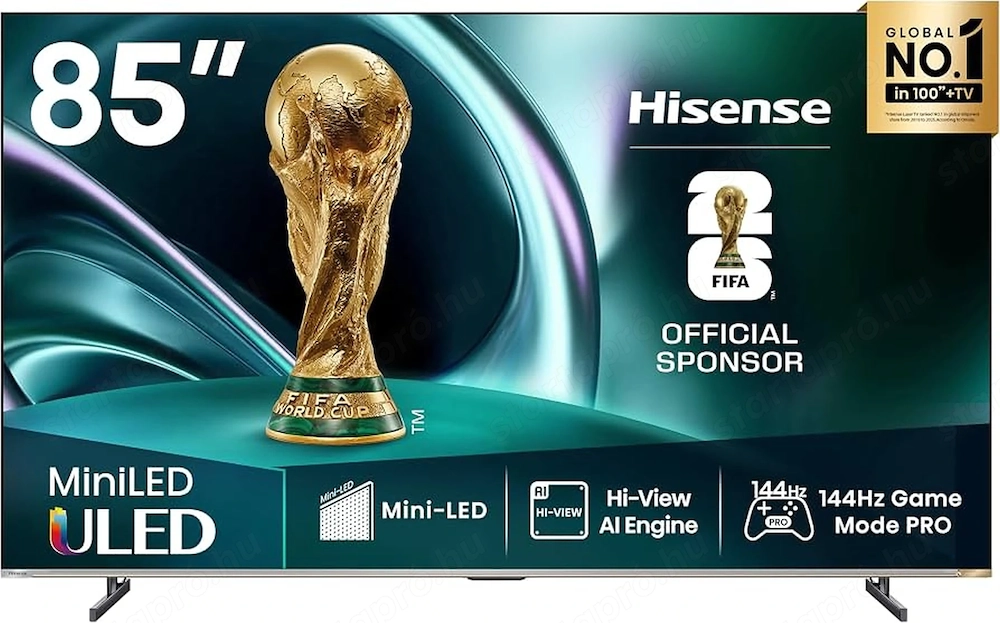 HISENSE 85U7Q PRO UHD Smart MiniLED TV, sötétszürke, 215 cm