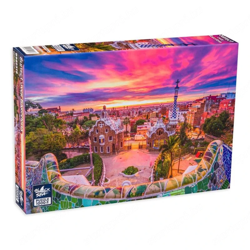 Black Sea Premium puzzle Naplemente Barcelona felett   1000 darab