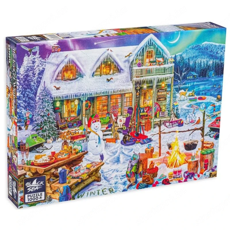 Black Sea Premium puzzle Téli szórakozás   1000 darab