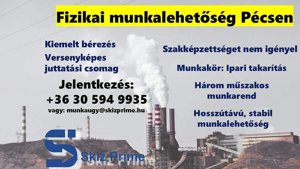 Ipari takarító munkatárs - Pécs