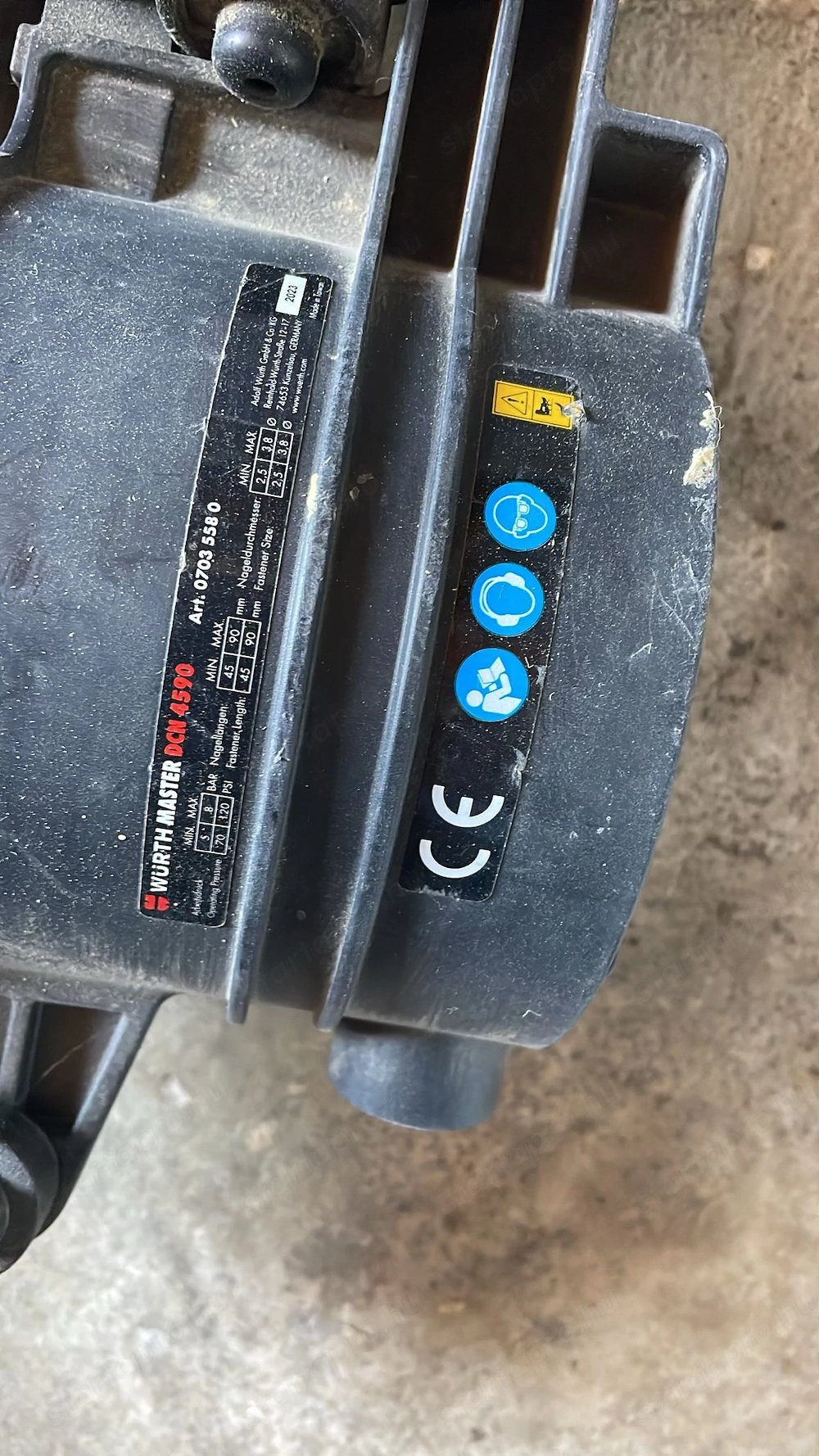 Würth Master DCN 4590 profi pneumatikus tekercses szögbelövő (45-90 mm)