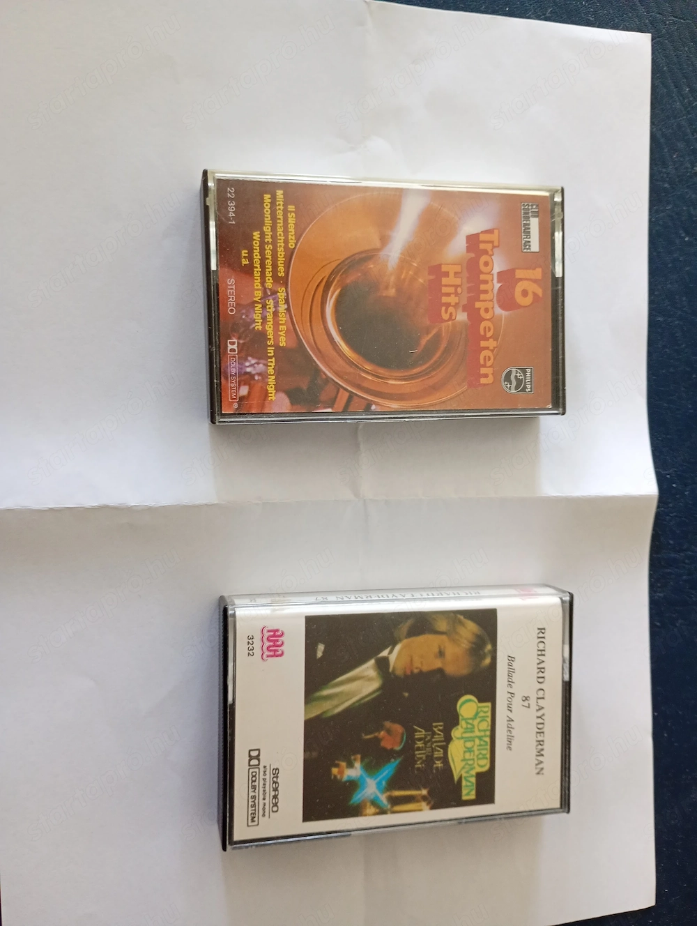 Richard Clayderman "Ballade Pour Adeline" című albumát tartalmazó audiókazetta az 1970-es vagy 1980-