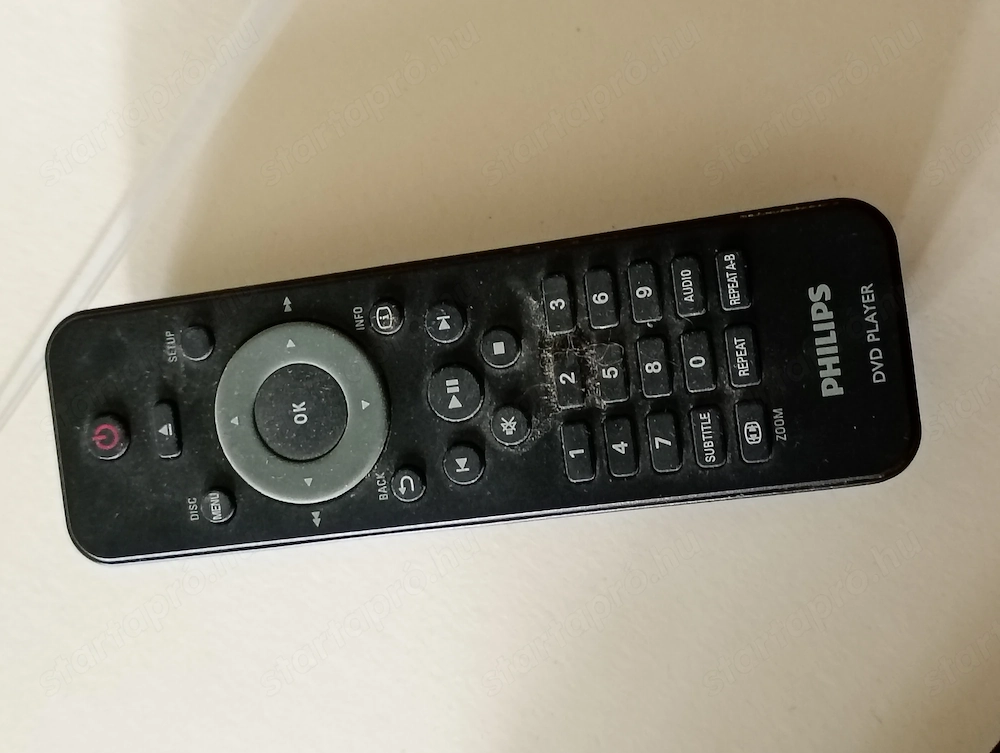 Philips DVD-lejátszó távirányító, amely megfelel például a Philips RC-5340 vagy 2422 549 01929 model