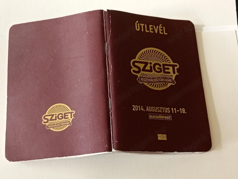 2014-es hibátlan Sziget fesztivál útlevél 22000ft óbuda személyes átvétel esetén  postai uton kizáro