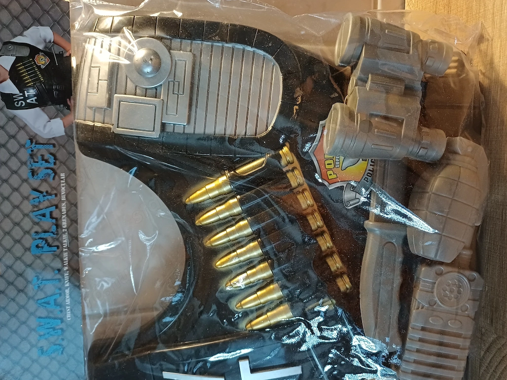 6 részes SWAT rendőr ( kommandós) jelmez kiegészítő szett eladó, ÚJ!