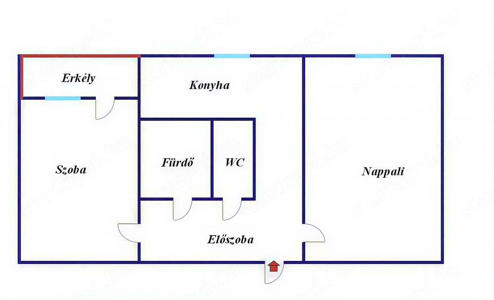 Kelemen Béla utcában felújítandó erkélyes 50 m2-es 2 szobás 9 emeleti lakás. Új bejárati ajtó,nyugat