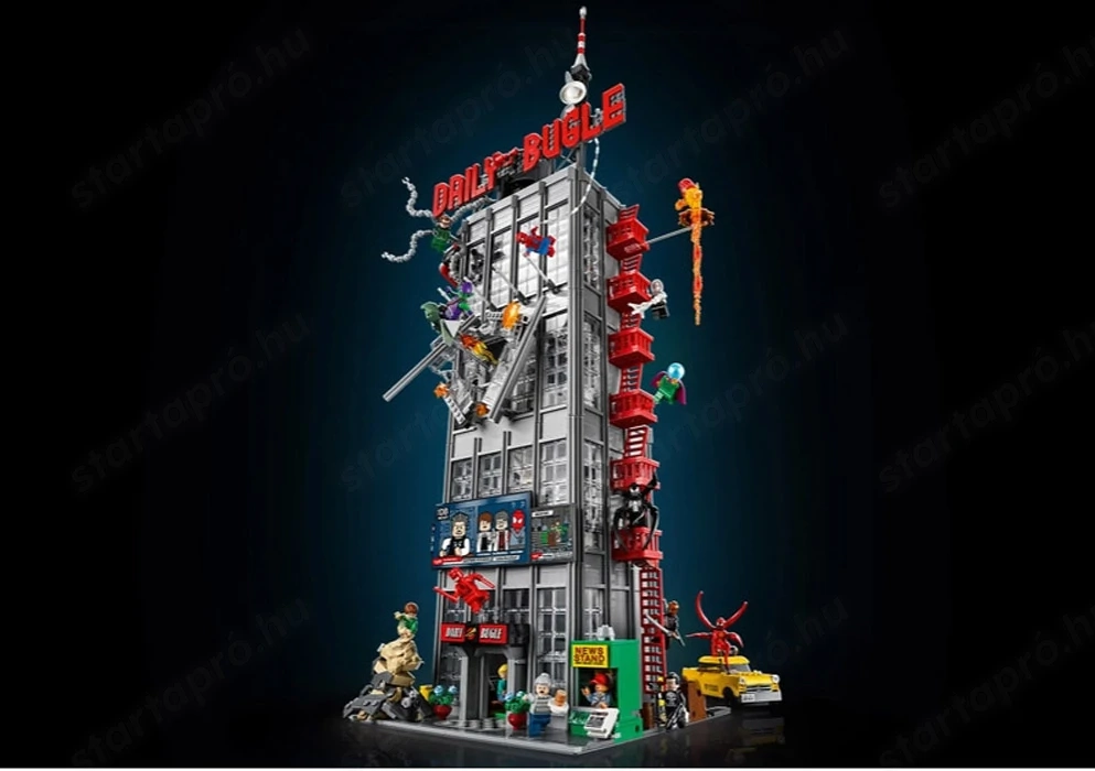 Lego komp. Spider Man 76178 Hírharsona ház 3770db 25 db figura Lepin ÚJ