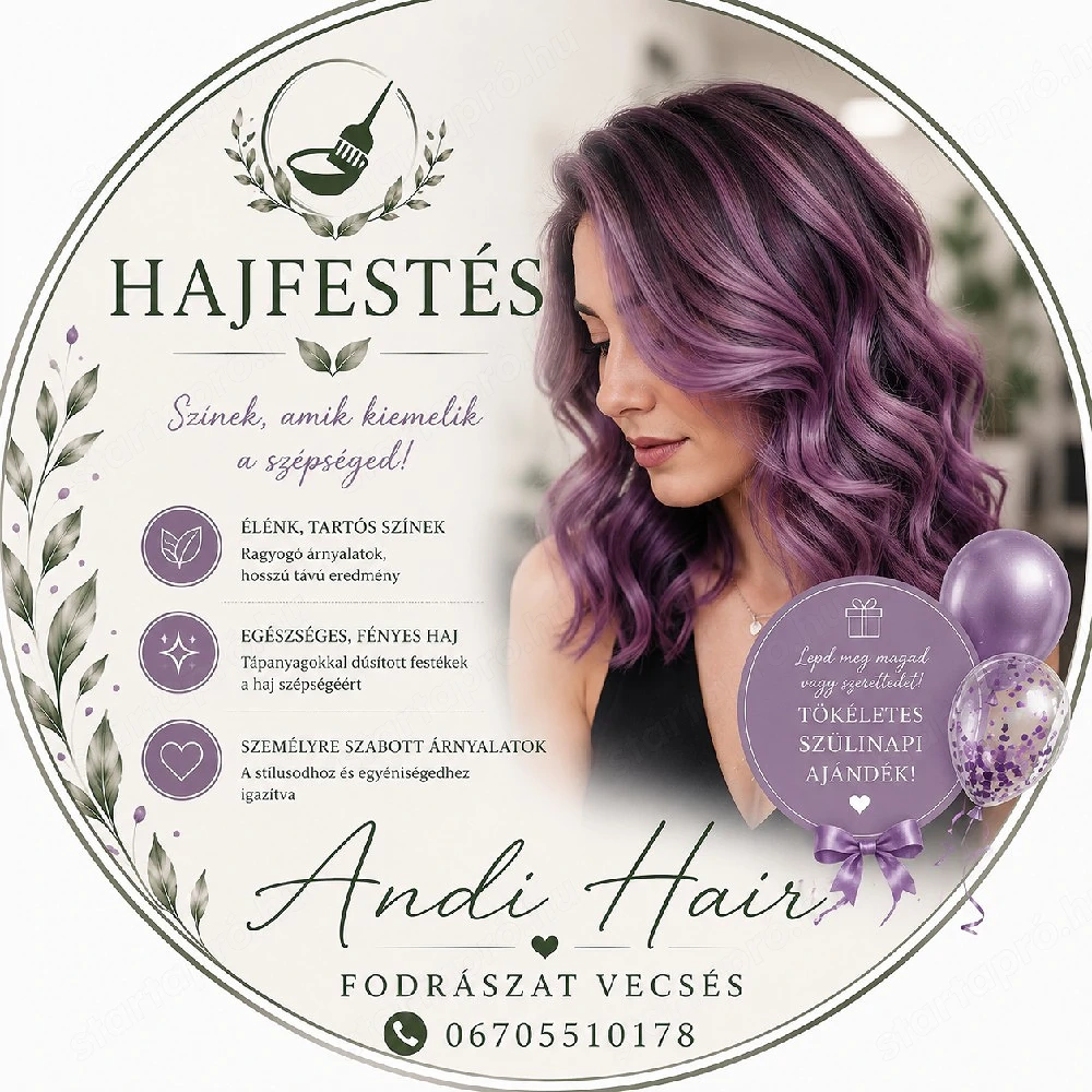 06705510178,Hajfestés,Vecsés