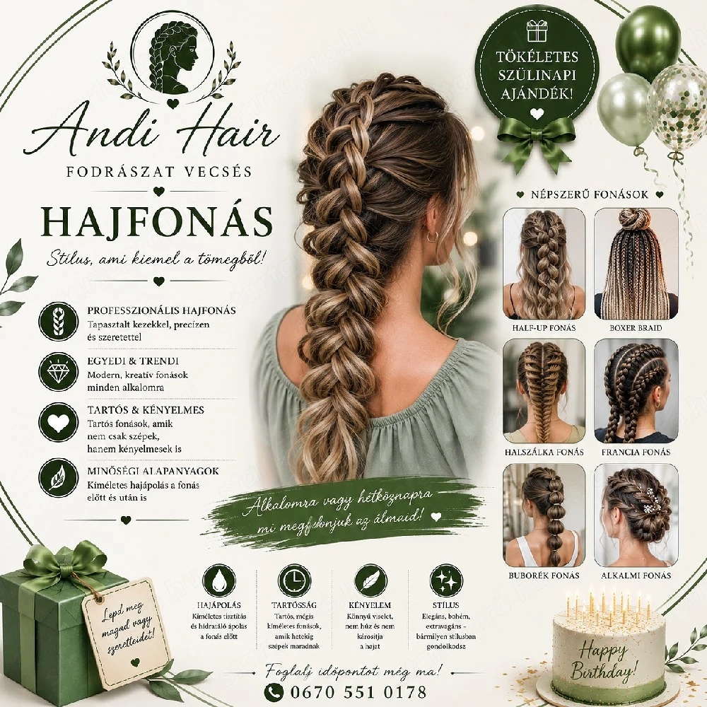 06705510178 Hajfonások Vecsés