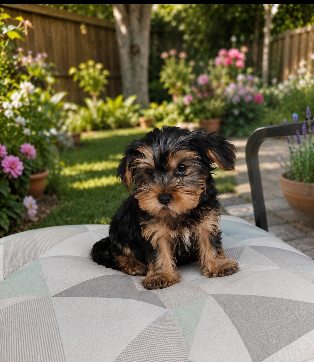 Fajtatiszta Yorkshire terrier kan kölyökkutya 