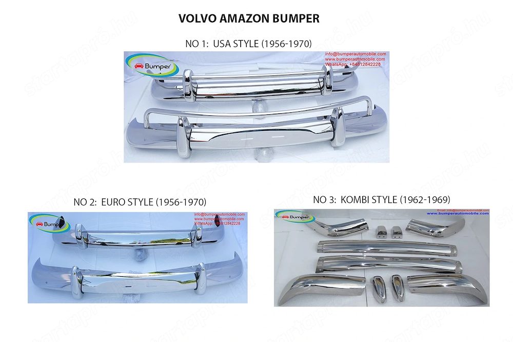 Volvo Amazon style EU   USA   Station Wagon Estate P220 bumper (1956-1970) new 