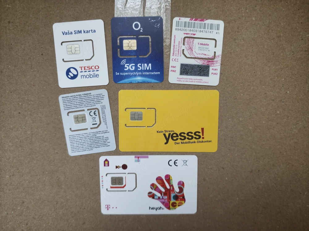 Telekom, One, Yettel, Vodafone, Sim kártya, Ausztria, Német, Cseh, Szlovák, Lengyel, Dual Nokia, TCL