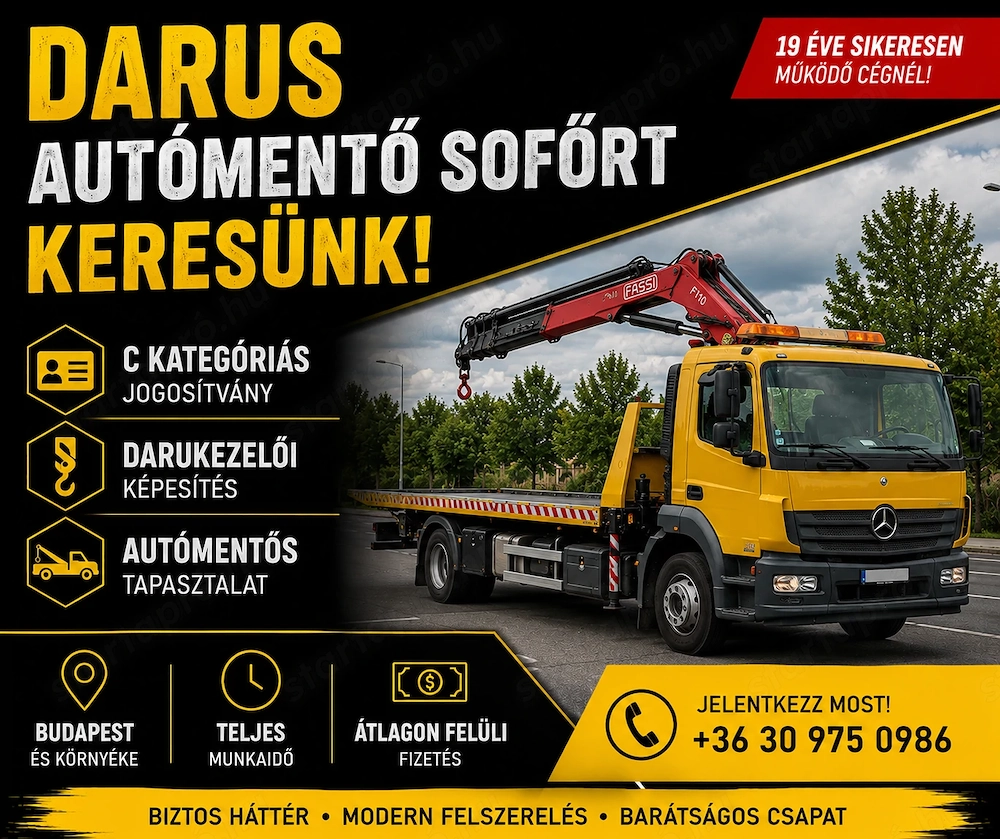Autómentő Sofőr pozíció (Darus)