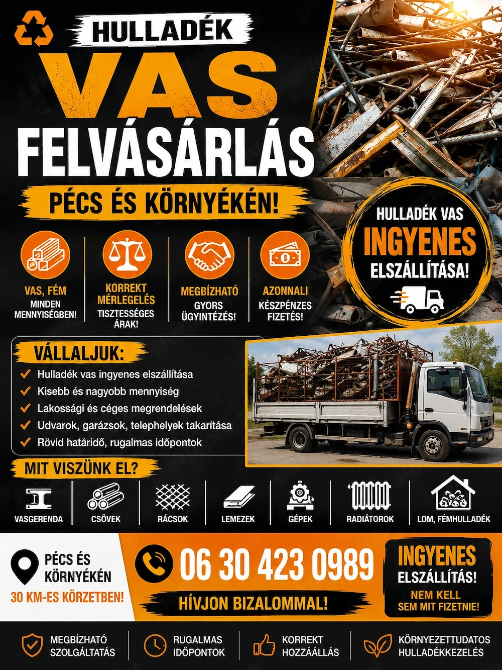hulladék vas felvásárlás pécs és környékén 