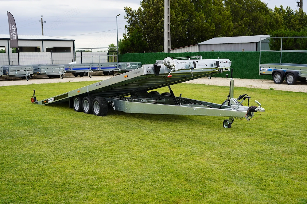 Új Prémium SEBAL - GT Kippbar 580 autószállító utánfutó most 3.499.000 Ft helyett bruttó 3.319.000 F