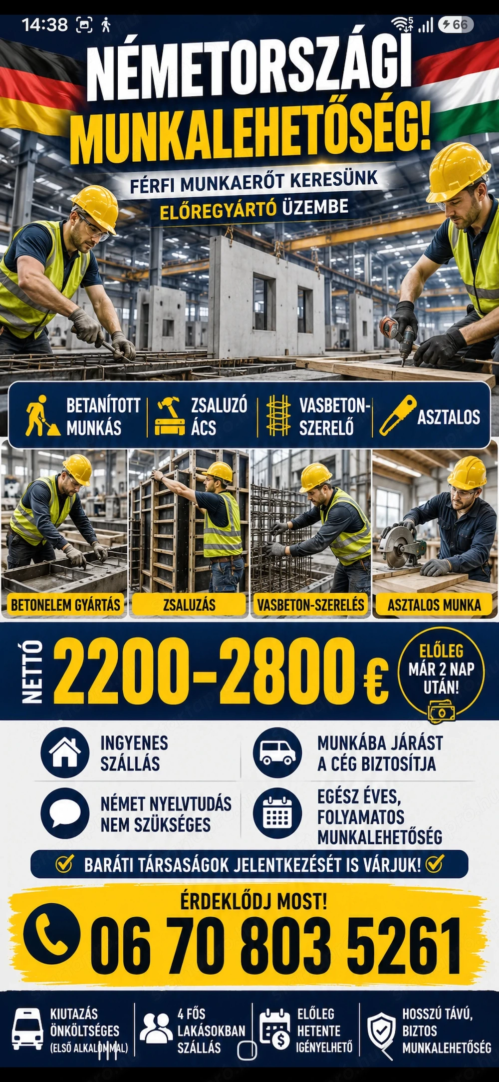 Betanított és szakmunkára keresünk munka vállalókat