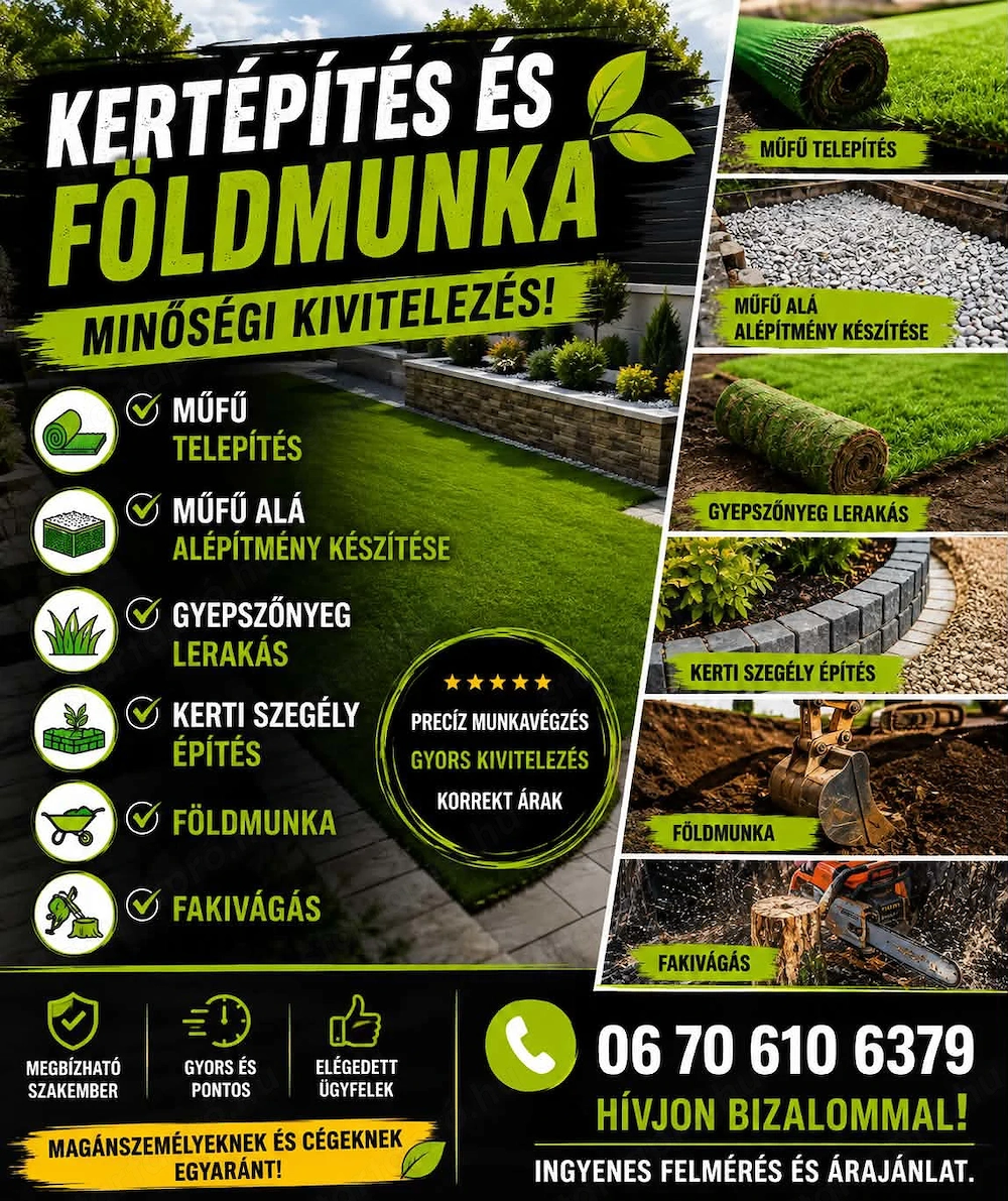 Kertépítés és Földmunka