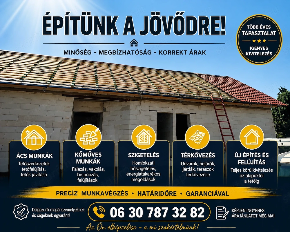 Ács&kőműves munkákat vállalok!