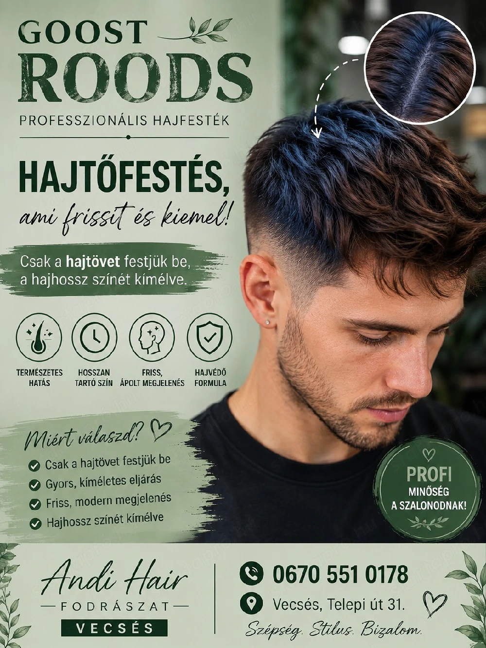 Goost Roost Vecsés 06705510178 Hajfestés