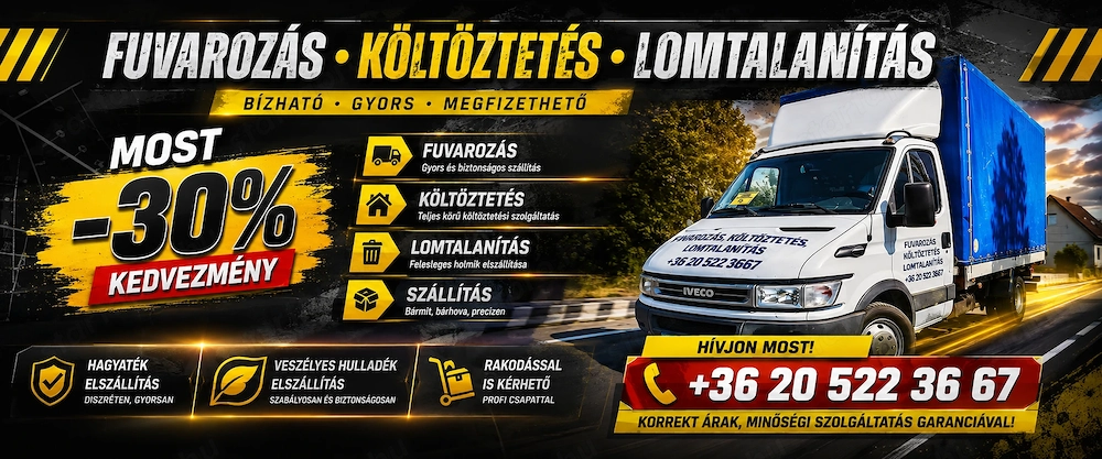 Fuvarozást-költöztetést-lomtalanítást vállalunk! SALGÓTARJÁN!
