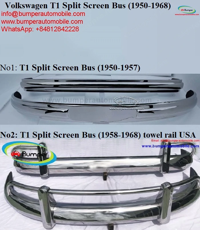 Volkswagen T1 Split Screen Bus (1950-1968) USA bumpers 