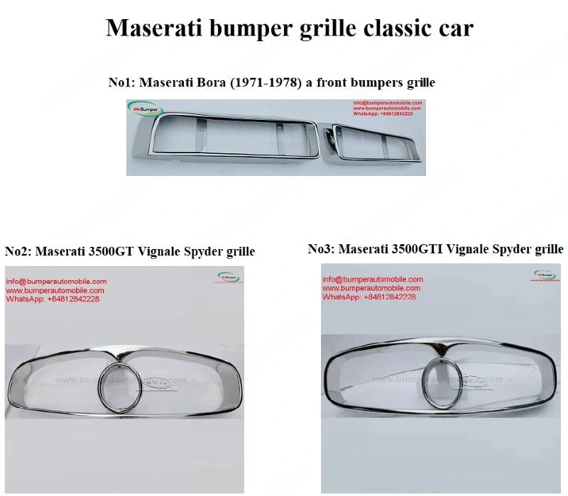 Maserati bumper and grill classic car