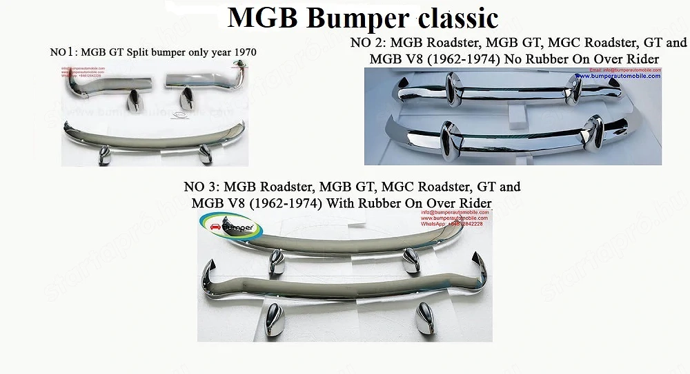 MGB (1962-1974) and MGB GT Split 1970 bumper classic car