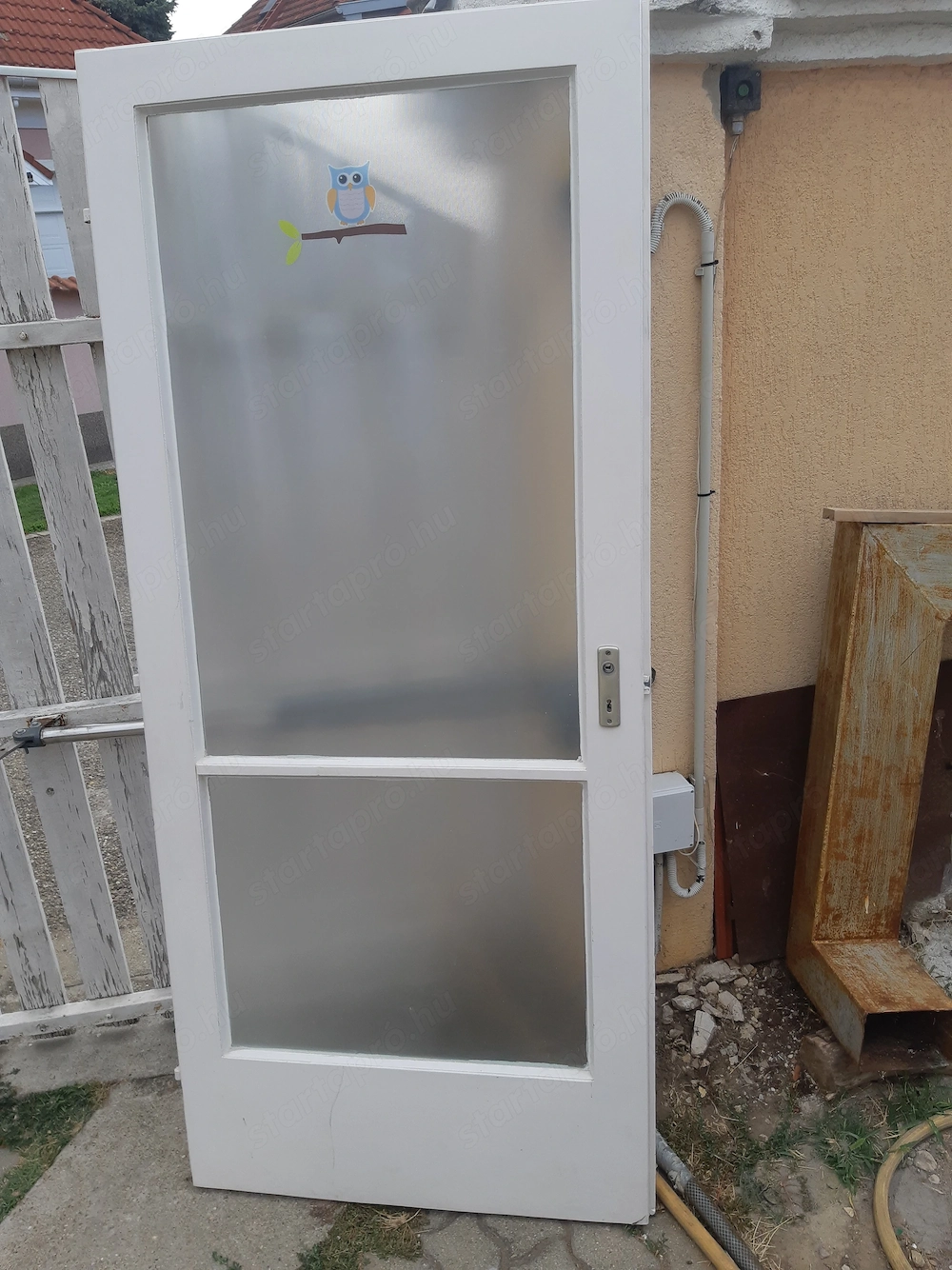 Beltéri ajtólap 87x201cm üveges falcos jobbos