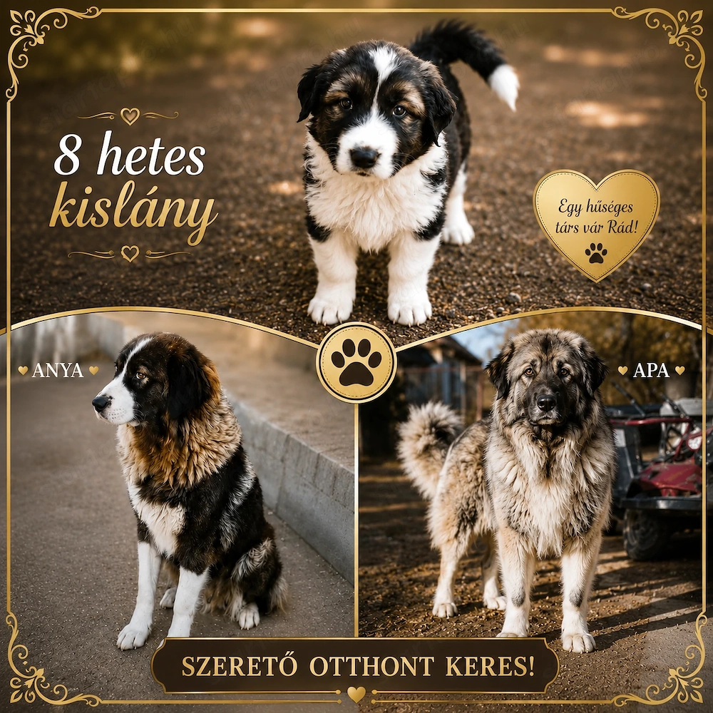 Kaukázusi juhászkutya kislány 