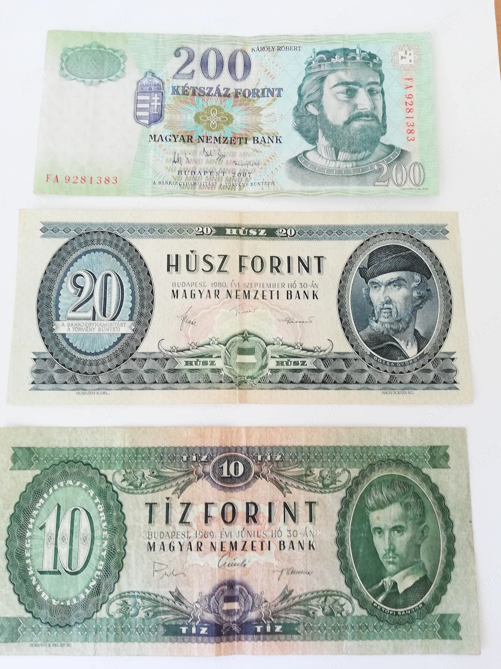 Régi magyar papir bankjegyek