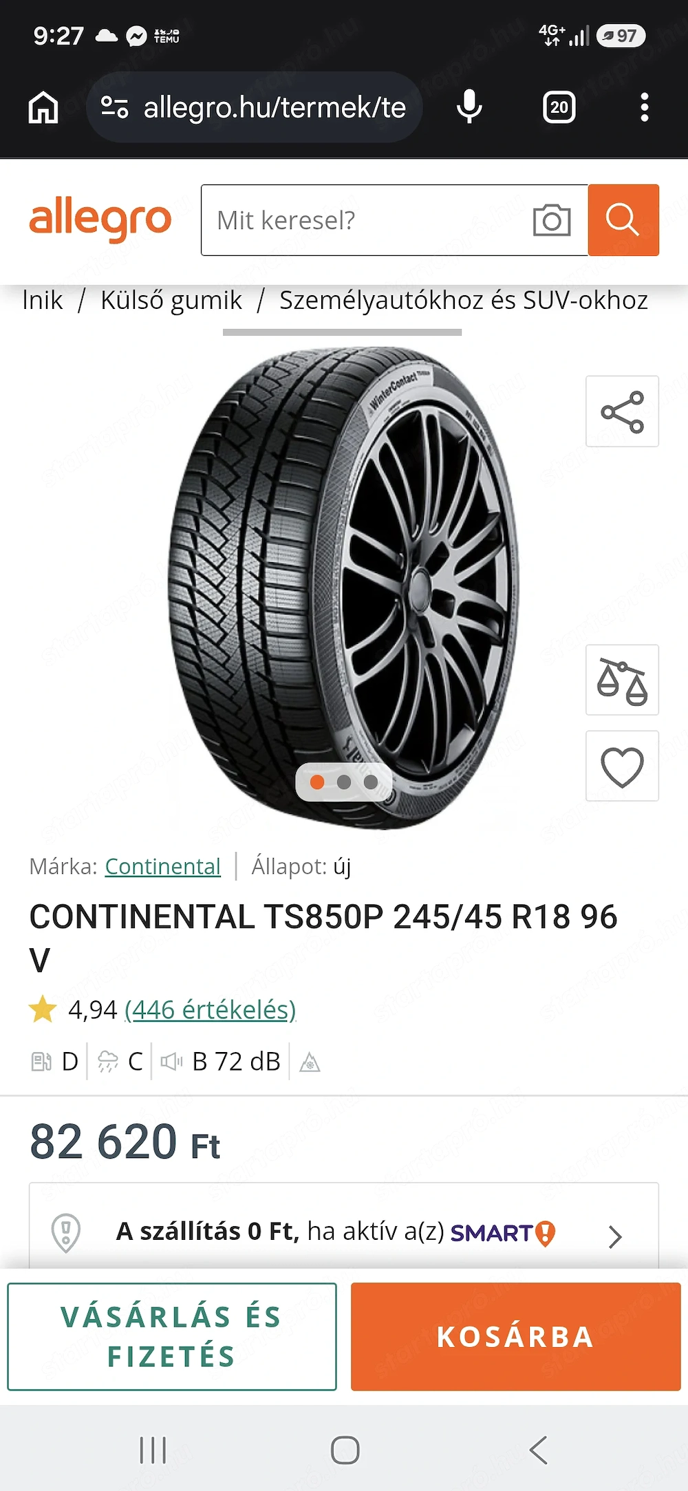 Continental wintel compakt premium garnitúra!245 45r18
