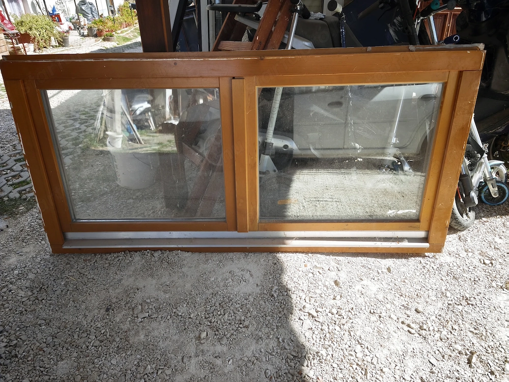 Fa tok osztó nélküli bukó-nyiló hőszigetelt 172 x 82 cm 2 réteg üveg kép szerinti szép állapot esetl