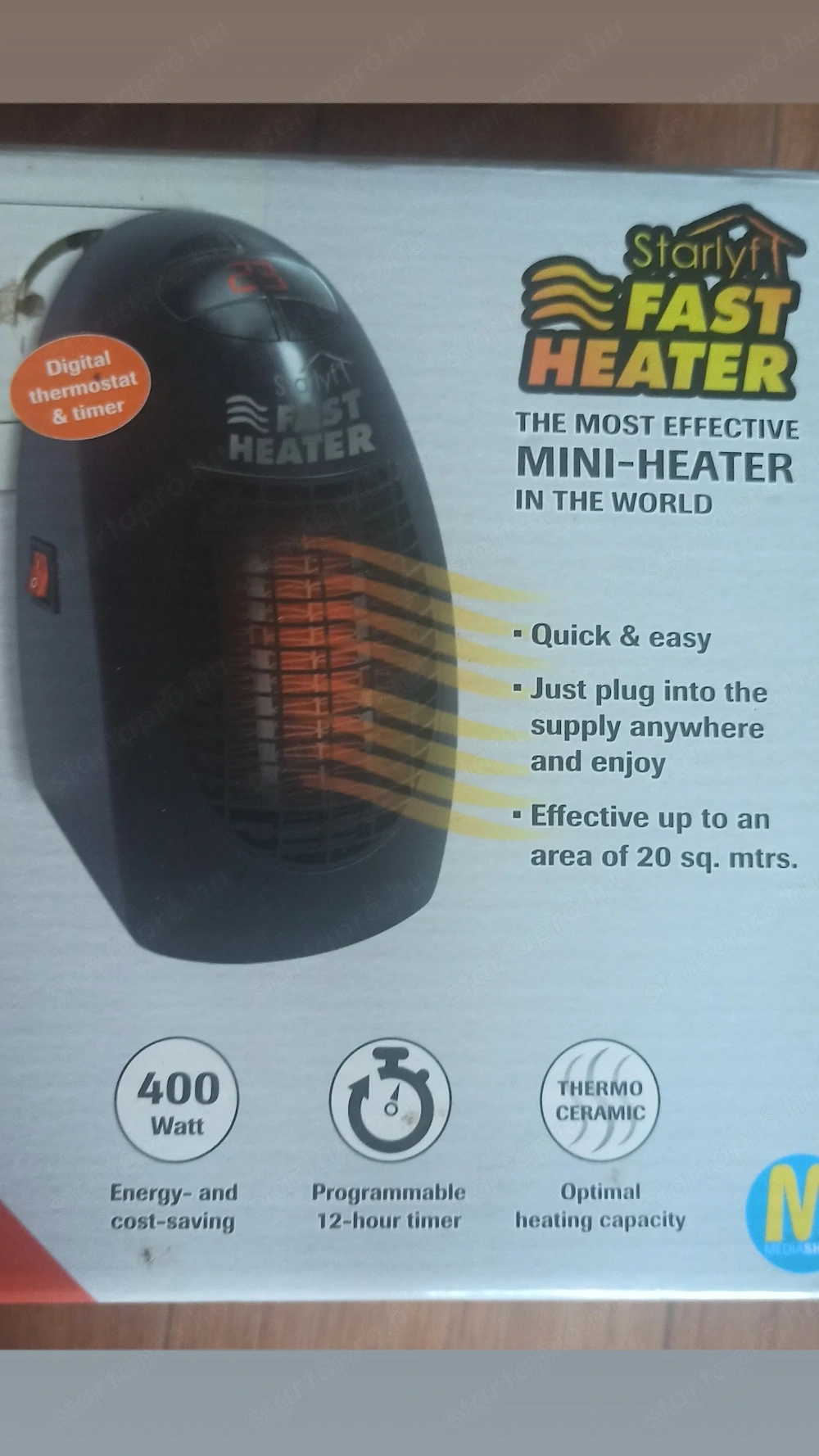 Starlyf Fast Heater 400 wattos mini hősugárzó új 