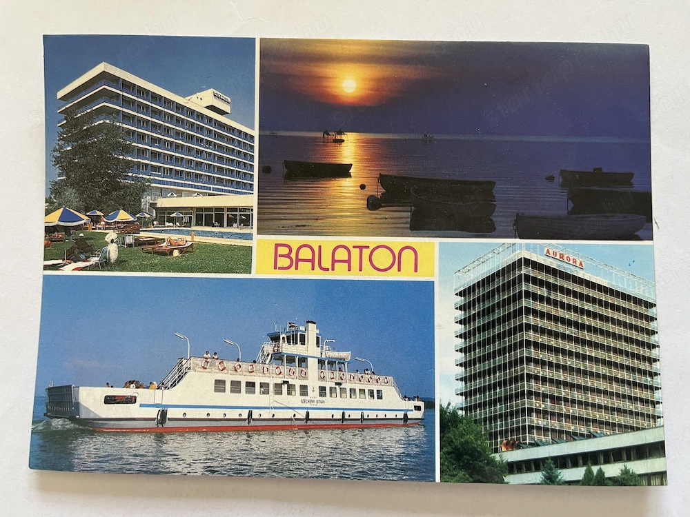 Balatoni Retró Képeslap Tiszta 