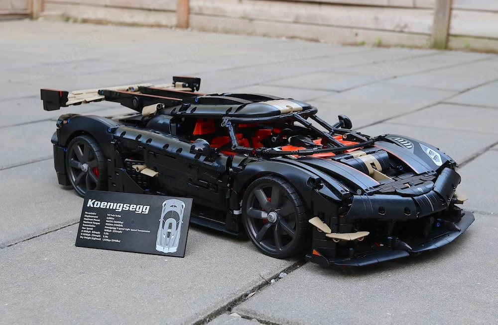 Lego komp. Technic 42232 Koenigsegg Sadair's Spear Megacar Supercar 4104db 1:8 autó Lepin ÚJ