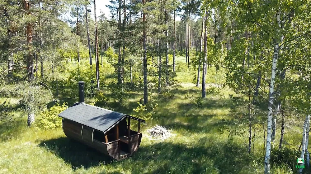 Tene Lahti hordószauna 400   200 cm, építőkészlet