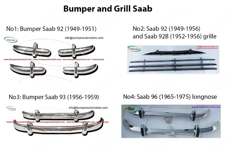 Saab 92 and Saab 92B   93   96 bumpers classic car 