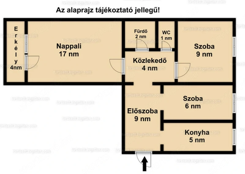 Kiadó egy világos, 54nm-es 3 szobás lakás Újpesten az Árpád úton, a Stop Shop mellett.