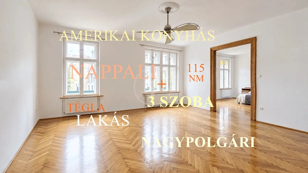 Palotanegyedben, 4 szobás, kétfrontos, nagypolgári lakás eladó!