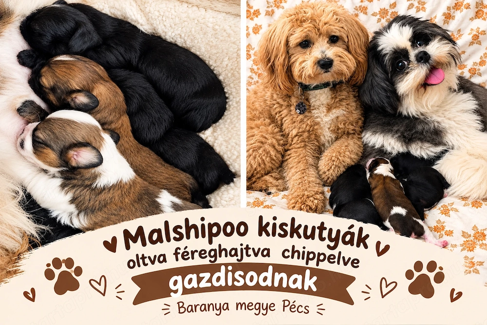 Malshipoo kiskutyák foglalhatók 