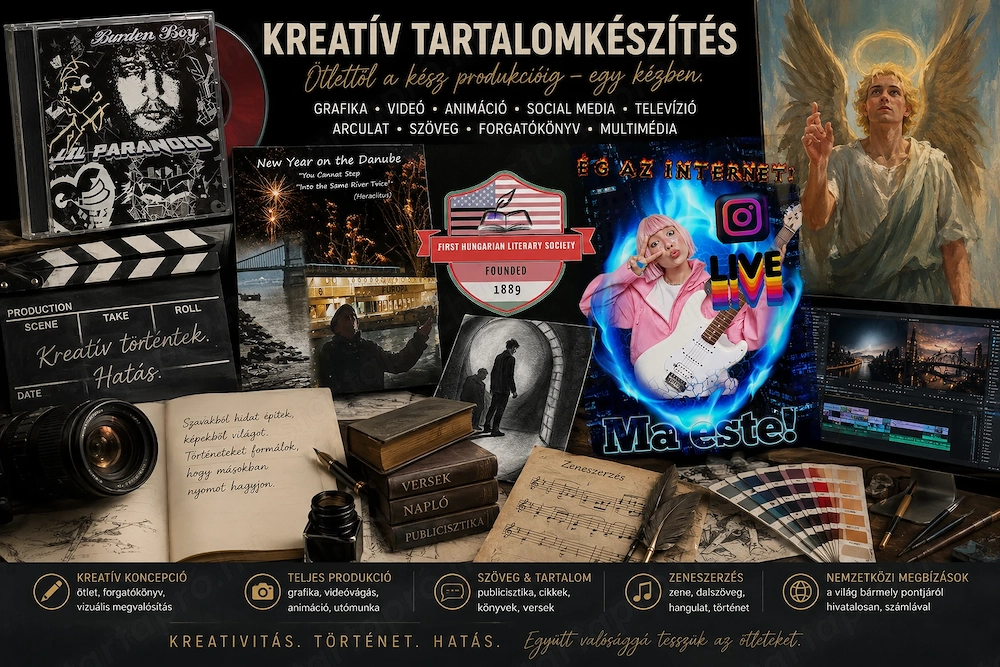 Grafikai tervezés, videóvágás, filmes és egyéb kreatív szolgáltatások