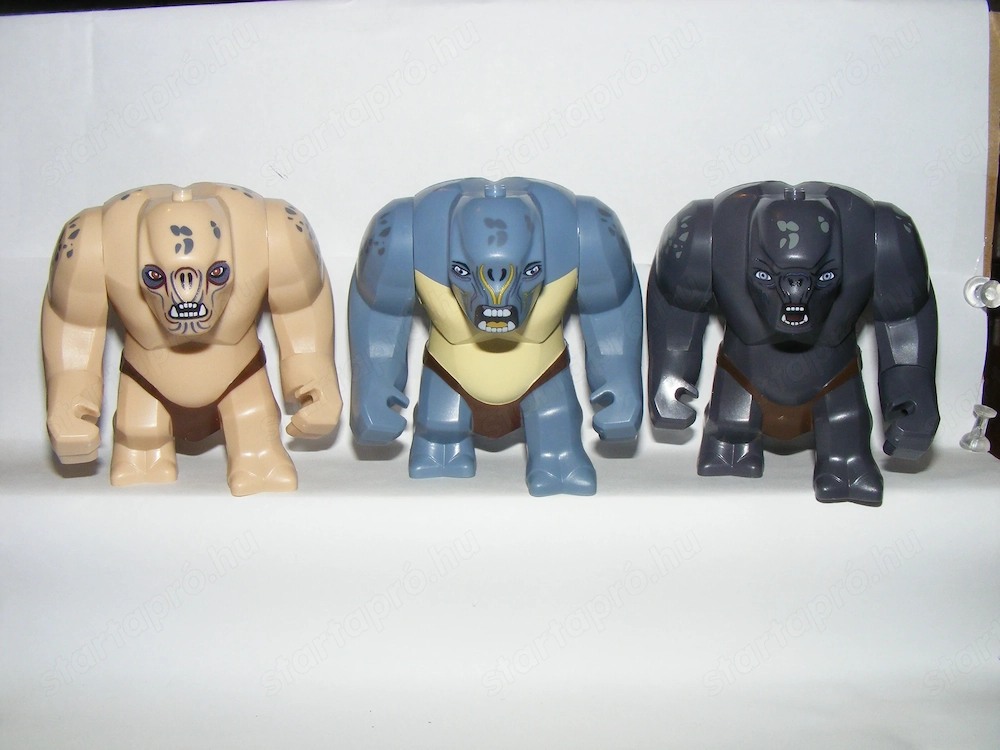 Lego Hobbit Gyűrűk Ura figurák nagy Hegyi Barlangi Kő Troll Ork figura 3db ÚJ