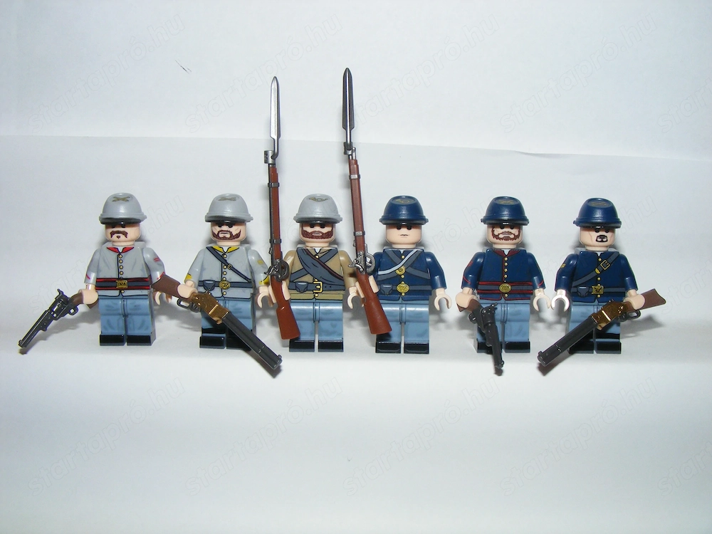 Lego Amerikai Civil War katonák Konföderáció Unió katona Western Cowboy figura katona ÚJ