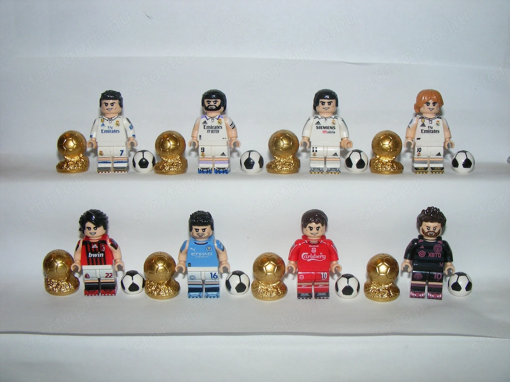 Lego Focista figurák Futball foci Owen Rodrigo Messi Kaka Ronaldo Benzema figura ÚJ