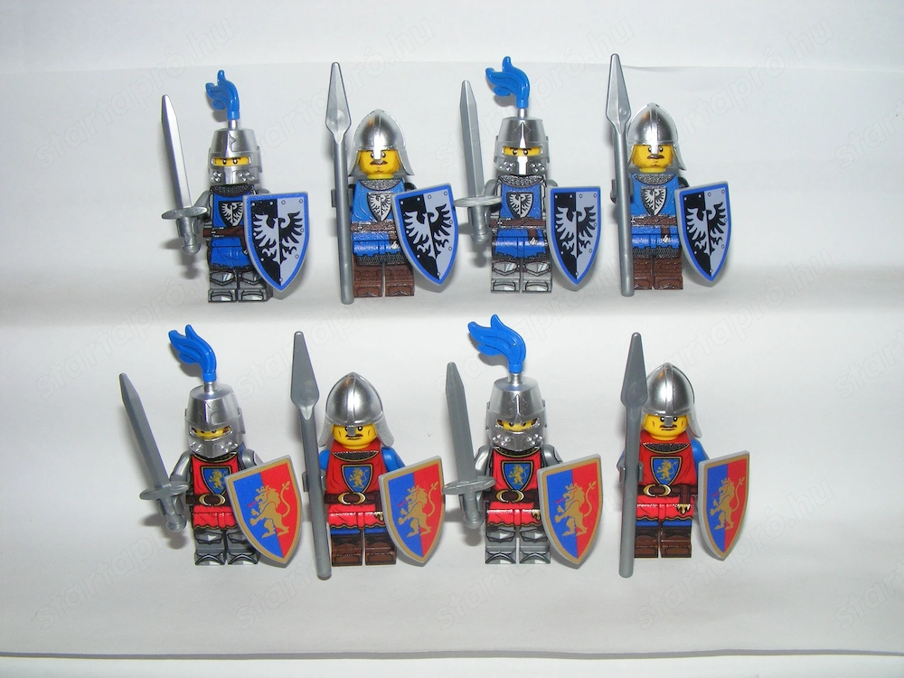 Lego Castle figurák katonák Crusader Lion Black Falcon katona figura 4+4db ÚJ