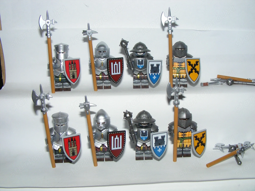 Lego Castle figurák katonák Címeres Nehézpáncélos Lovagok Twin Tower katona ÚJ!