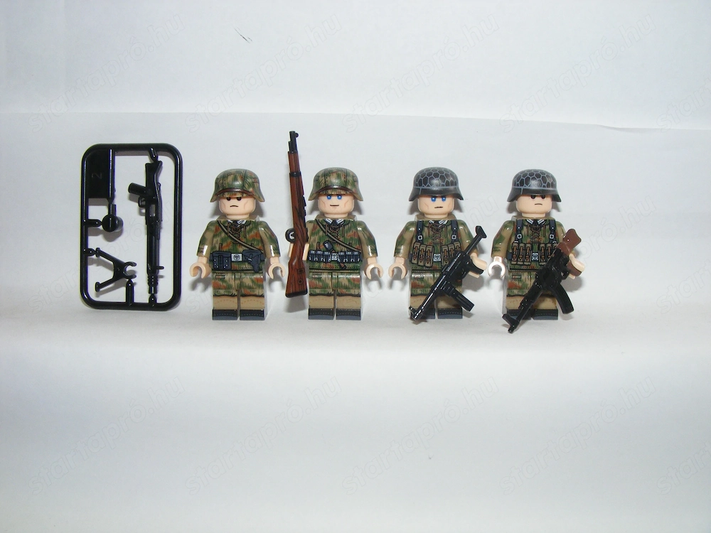 Lego 2. Világháborús Német Légierő Luftwaffe Sumpfmuster álcázott katonák ÚJ